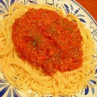 トマト缶で簡単☆ひき肉パスタ